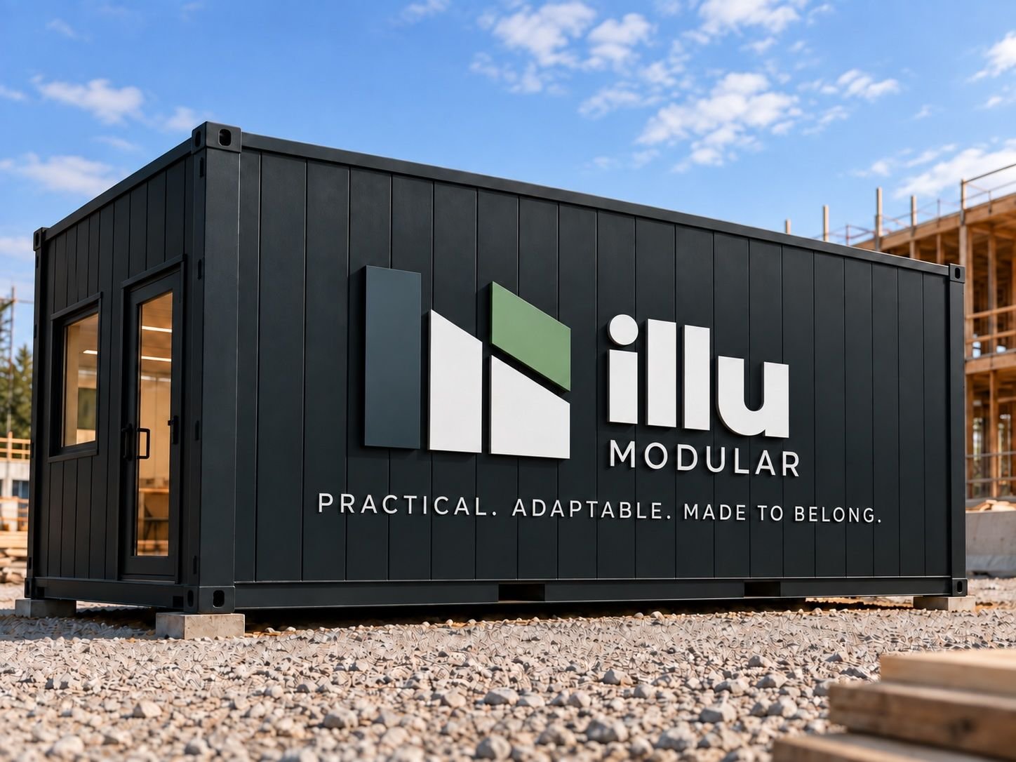 Illu Modular site office on a gravel pad